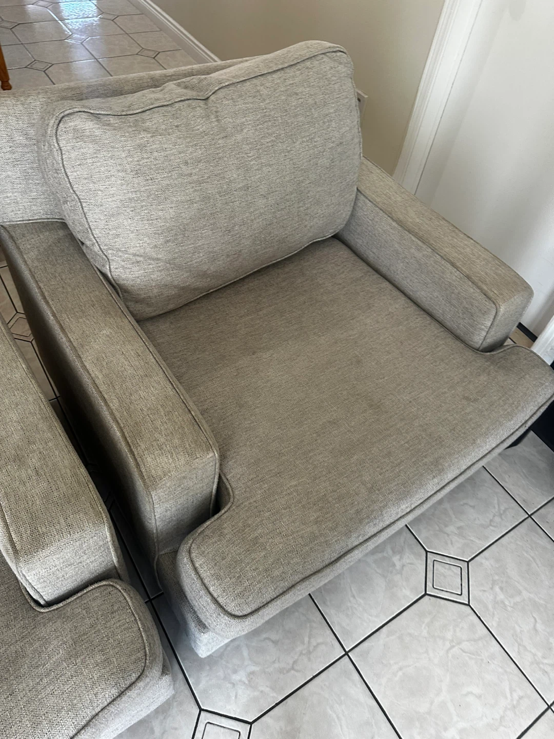 Grey Fabric Accent Chairs (Set of 2) - photo 4