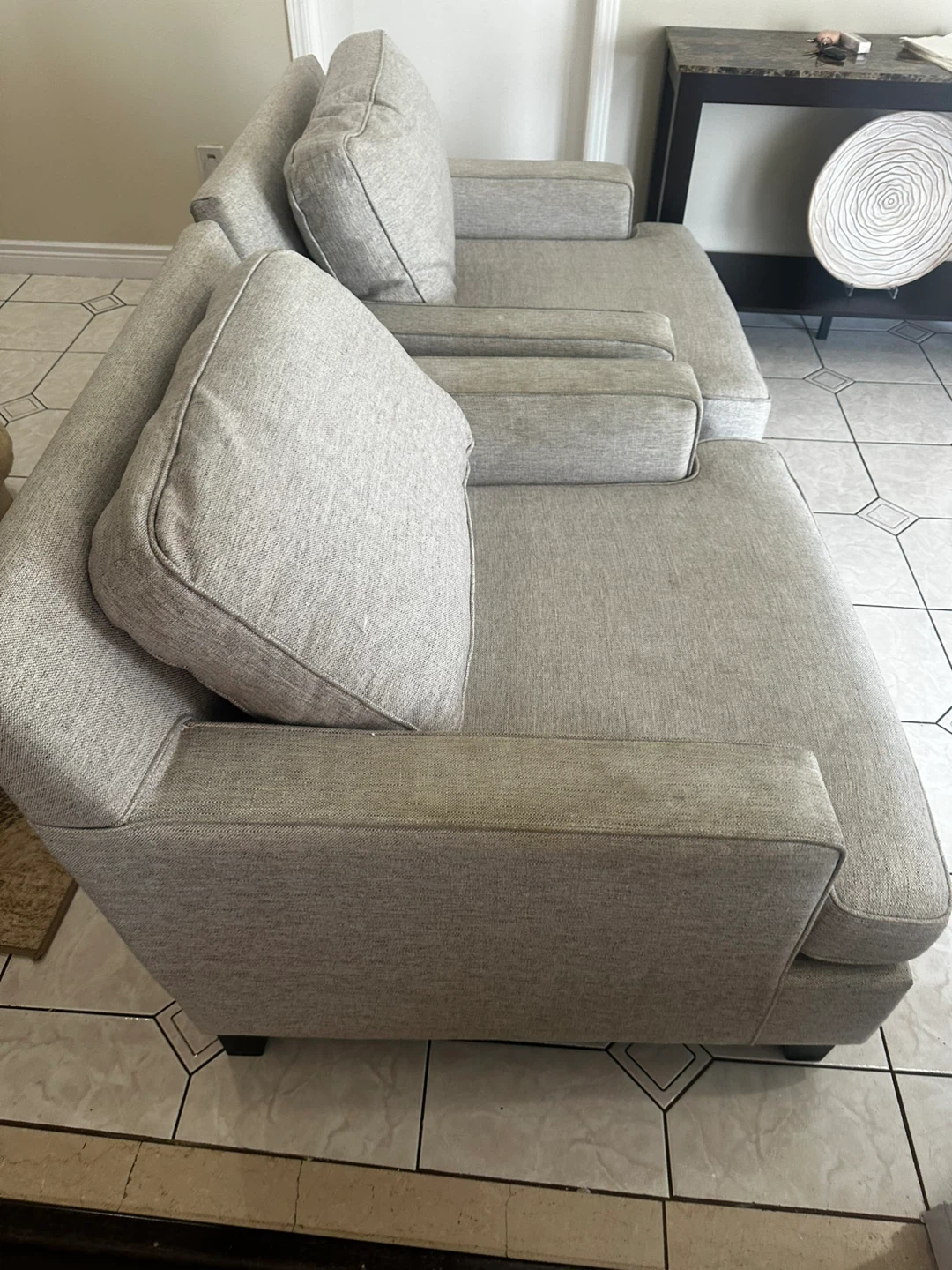 Grey Fabric Accent Chairs (Set of 2) - photo 3