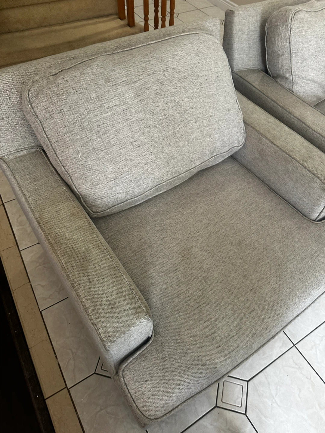 Grey Fabric Accent Chairs (Set of 2) - photo 5