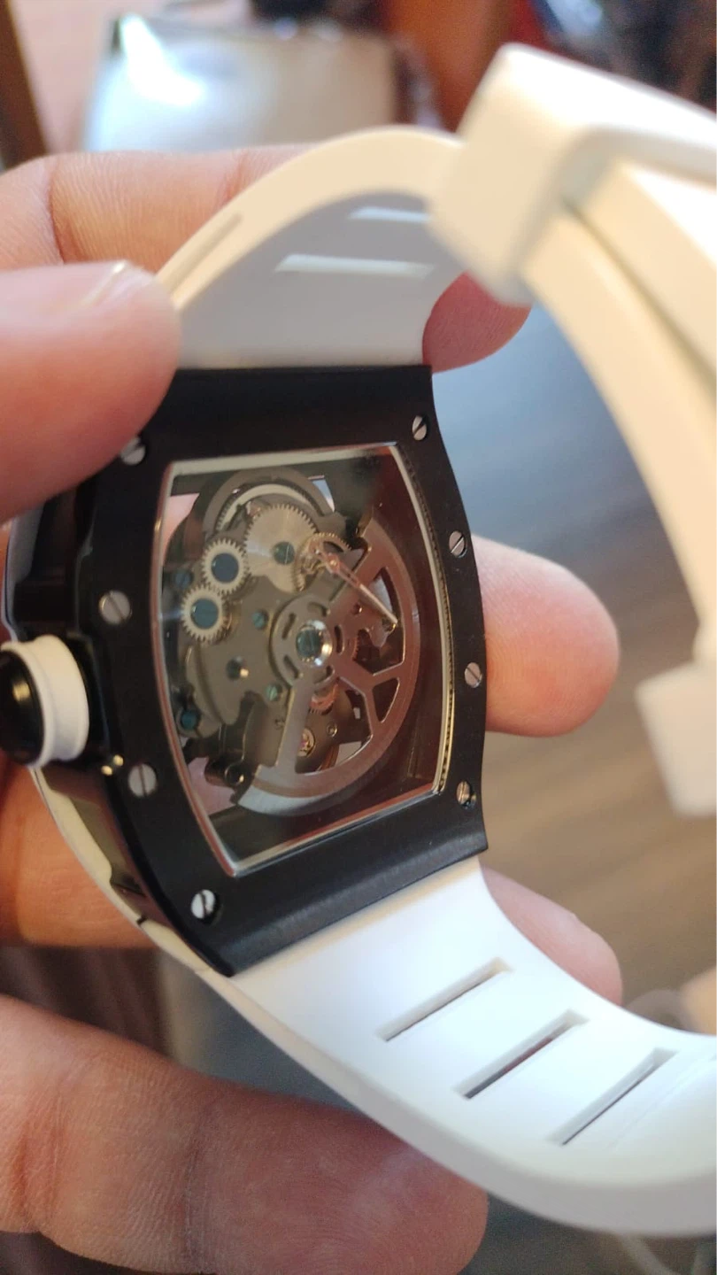 Skeleton Skull Automatic Watch White - photo 3