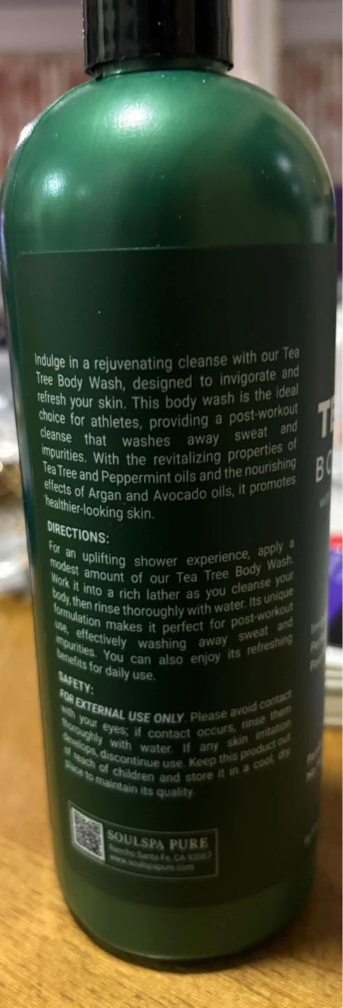 NEW-Soulspa Pure Tea Tree Body Wash 16 oz - photo 2