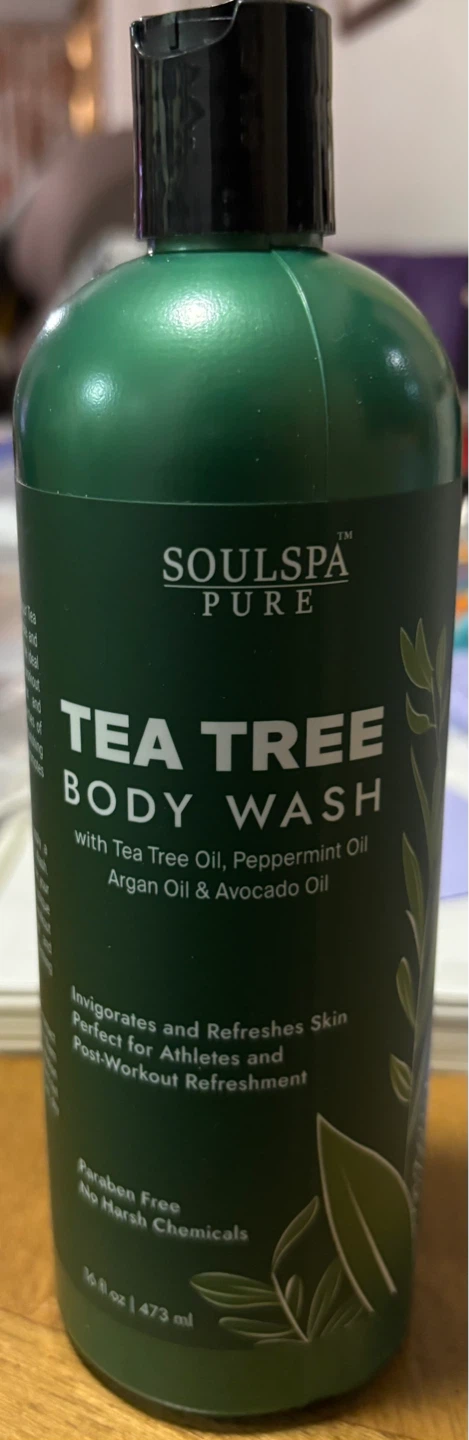 NEW-Soulspa Pure Tea Tree Body Wash 16 oz