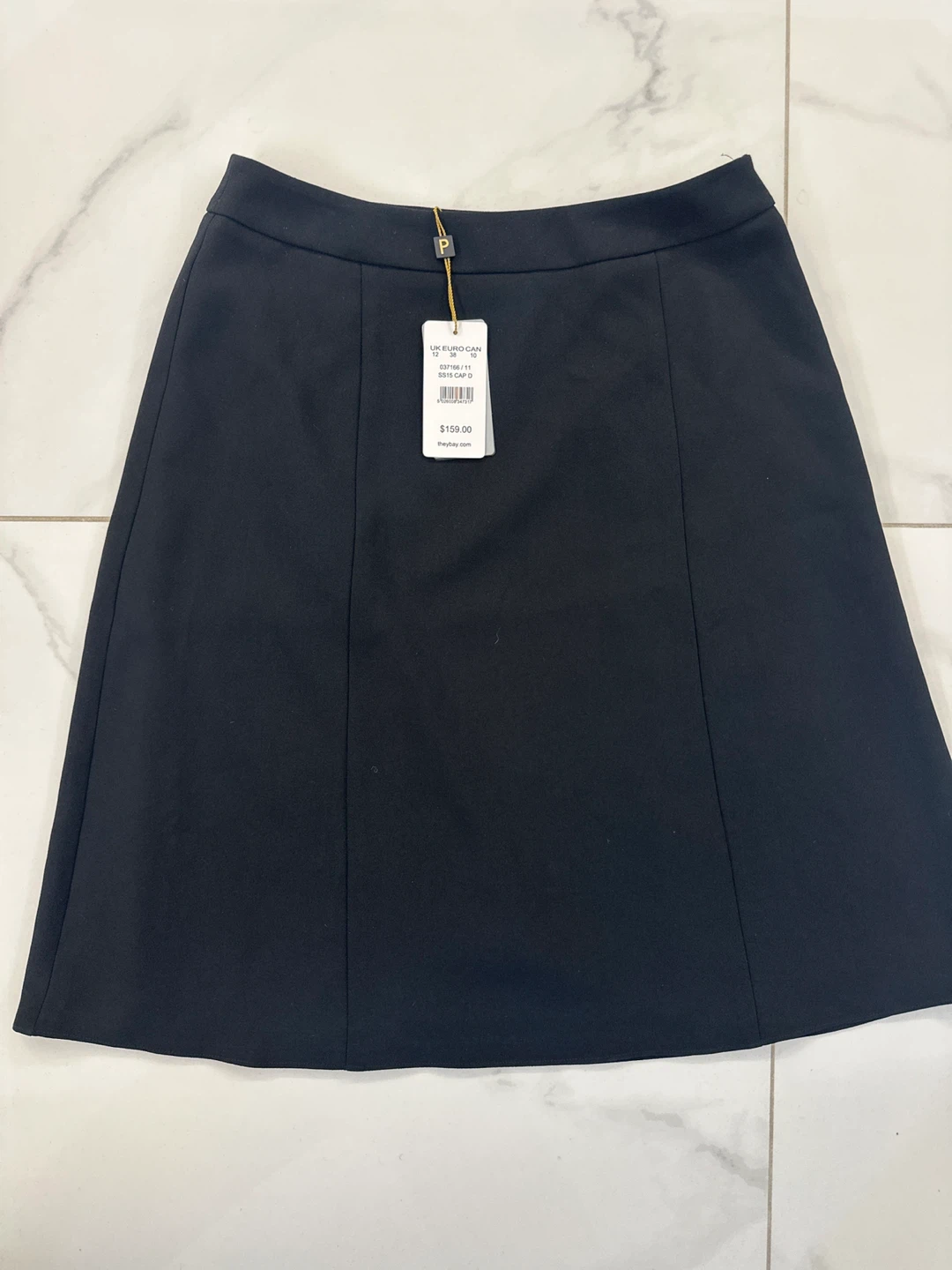 New Precis Petite Black A-Line Skirt - Size CAN 10