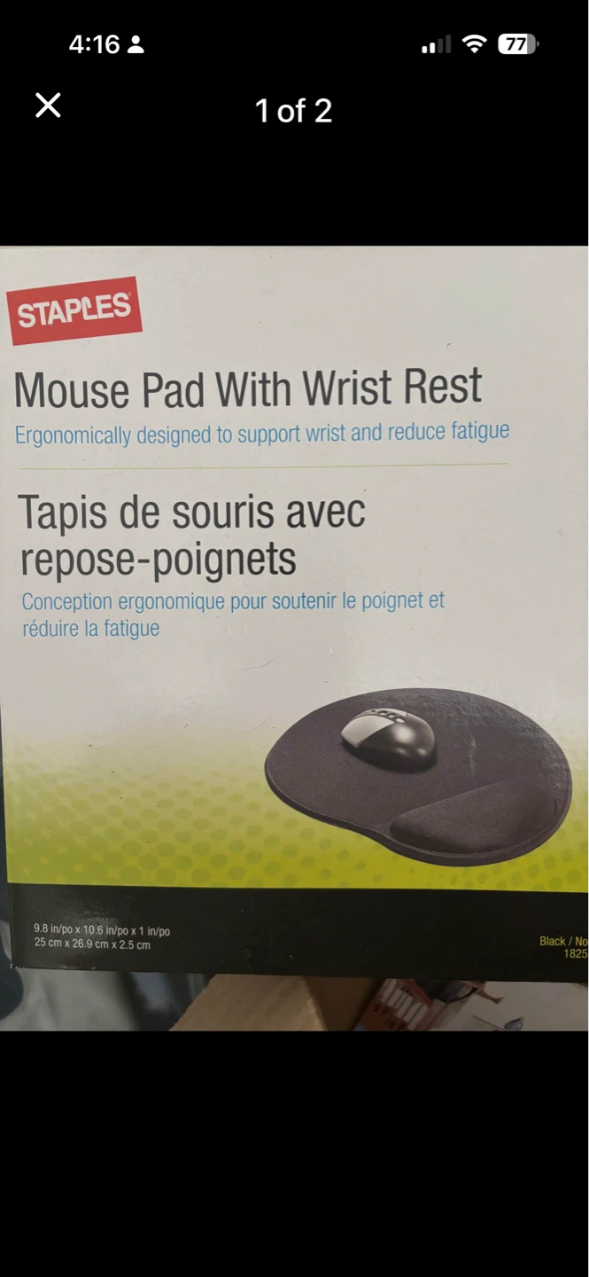 Staples Mouse Pad With Wrist Rest