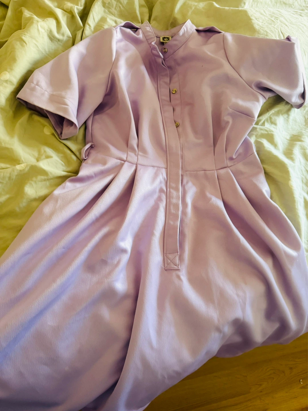 Anne Klein Lilac Button-Up Shirt Dress - Size 12