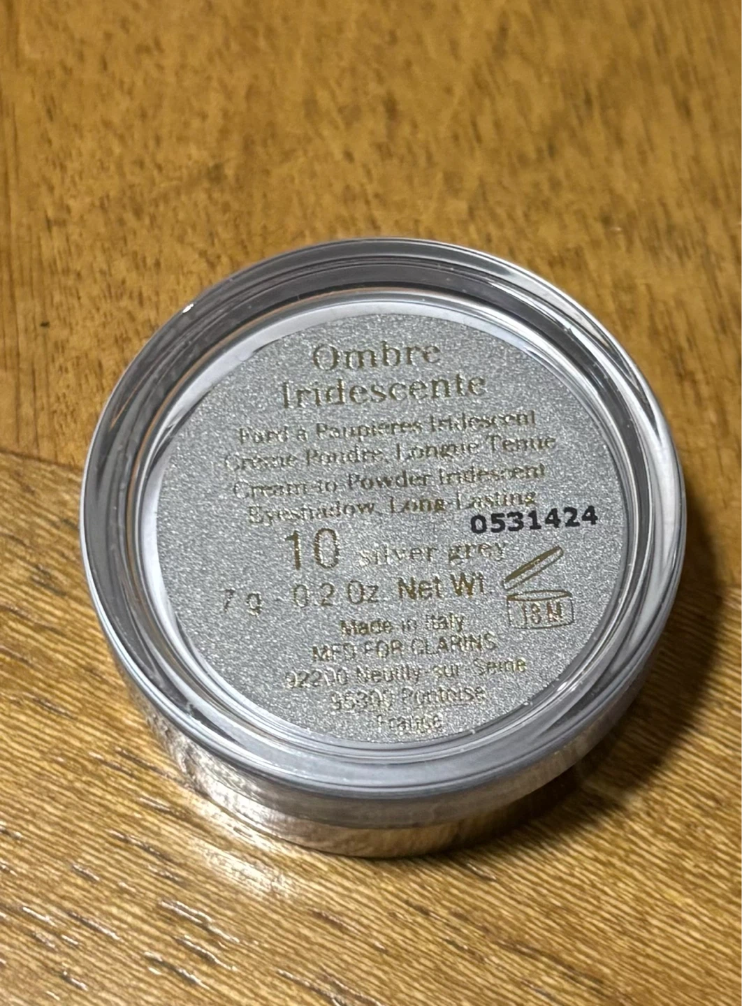 BRAND NEW Clarins Ombre Iridescente Eyeshadow 10 Silver Grey - photo 2