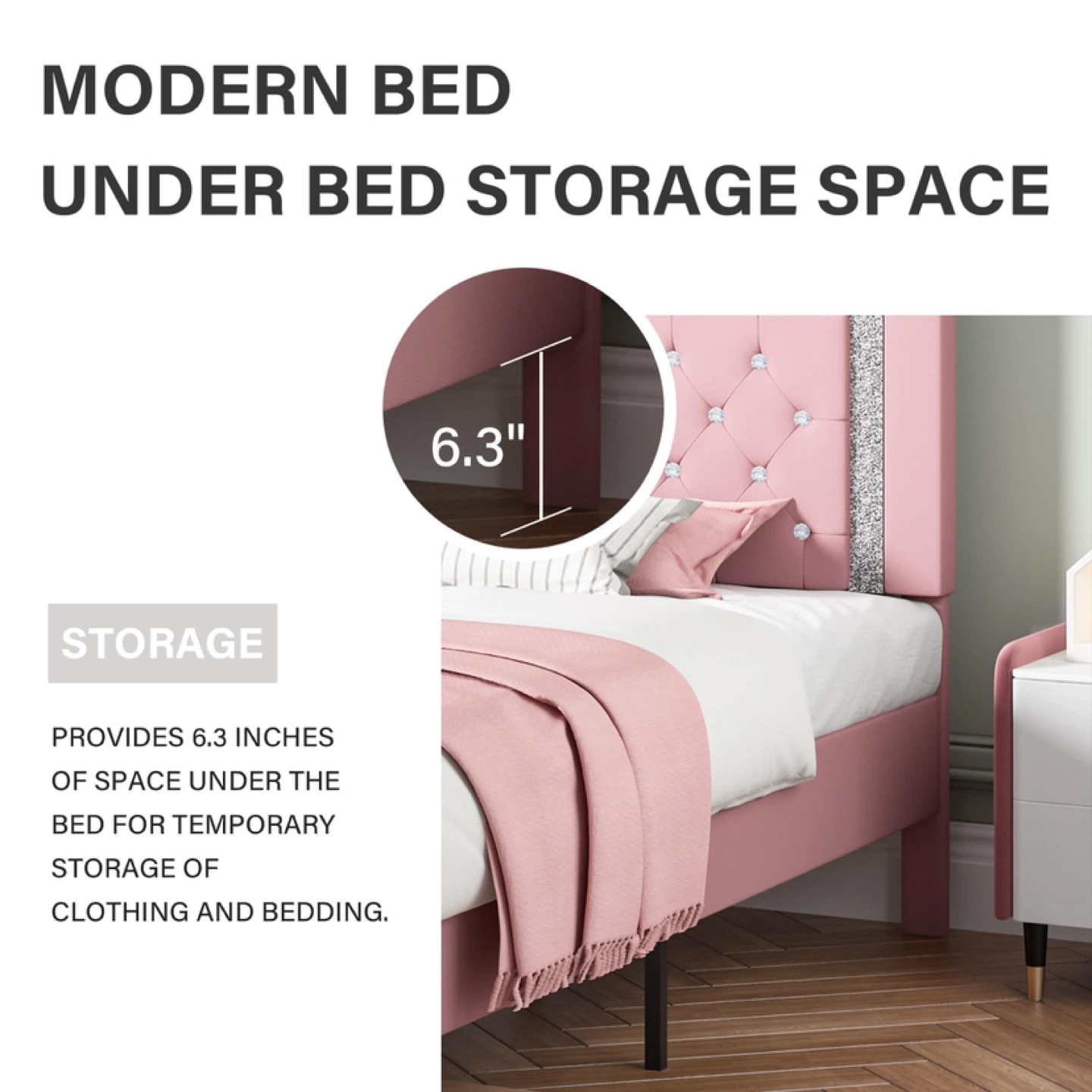 BarnFurin Queen Bed Frame with Headboard - photo 5