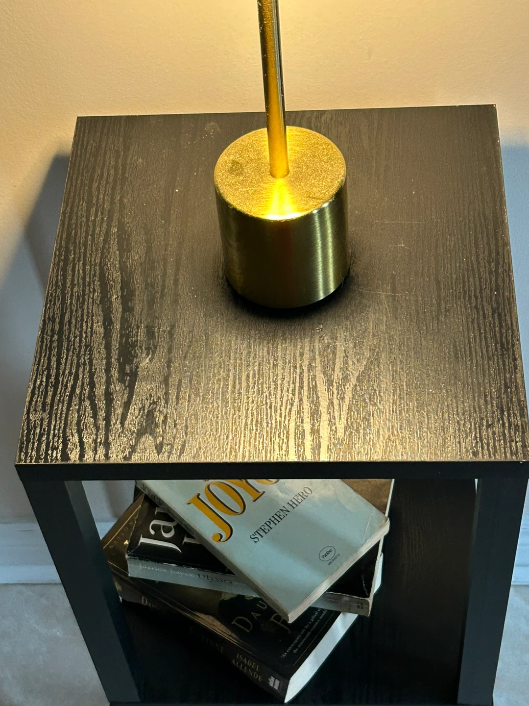 Black End Table with Shelves - photo 2