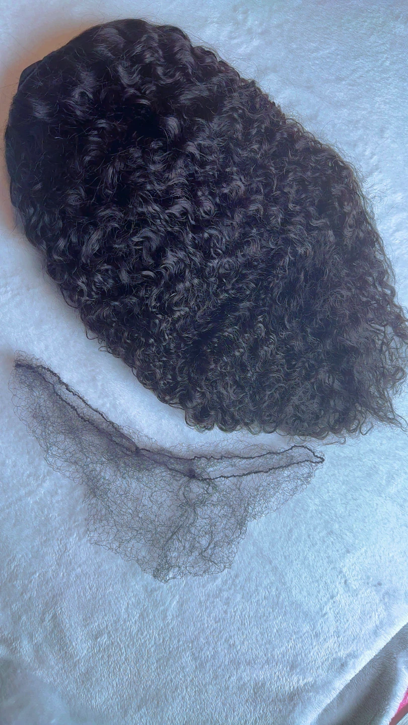 Black Curly Wig with Net - photo 2