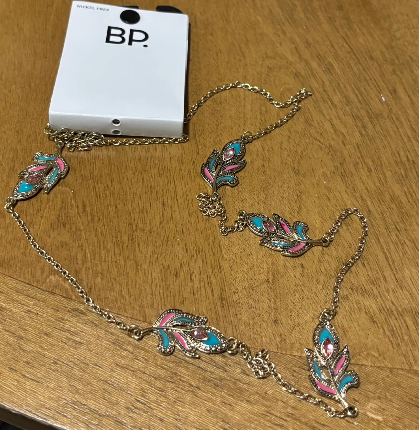 NEW-BP. Feather Charm Necklace (Nordstrom)