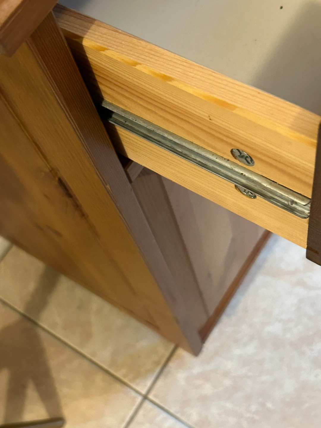 Wooden Side Table with Drawer and Cabinet - photo 3