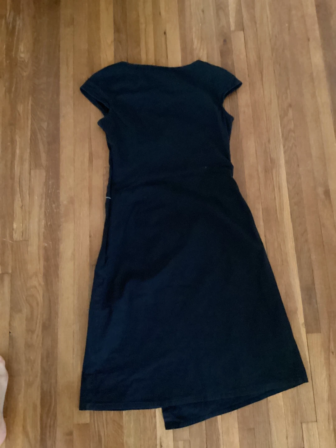 Black Cap Sleeve Dress with Zipper Detail - photo 2