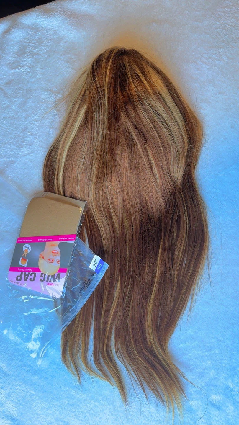 Wig Cap Included Brown & Blonde Highlighted Wig - photo 2
