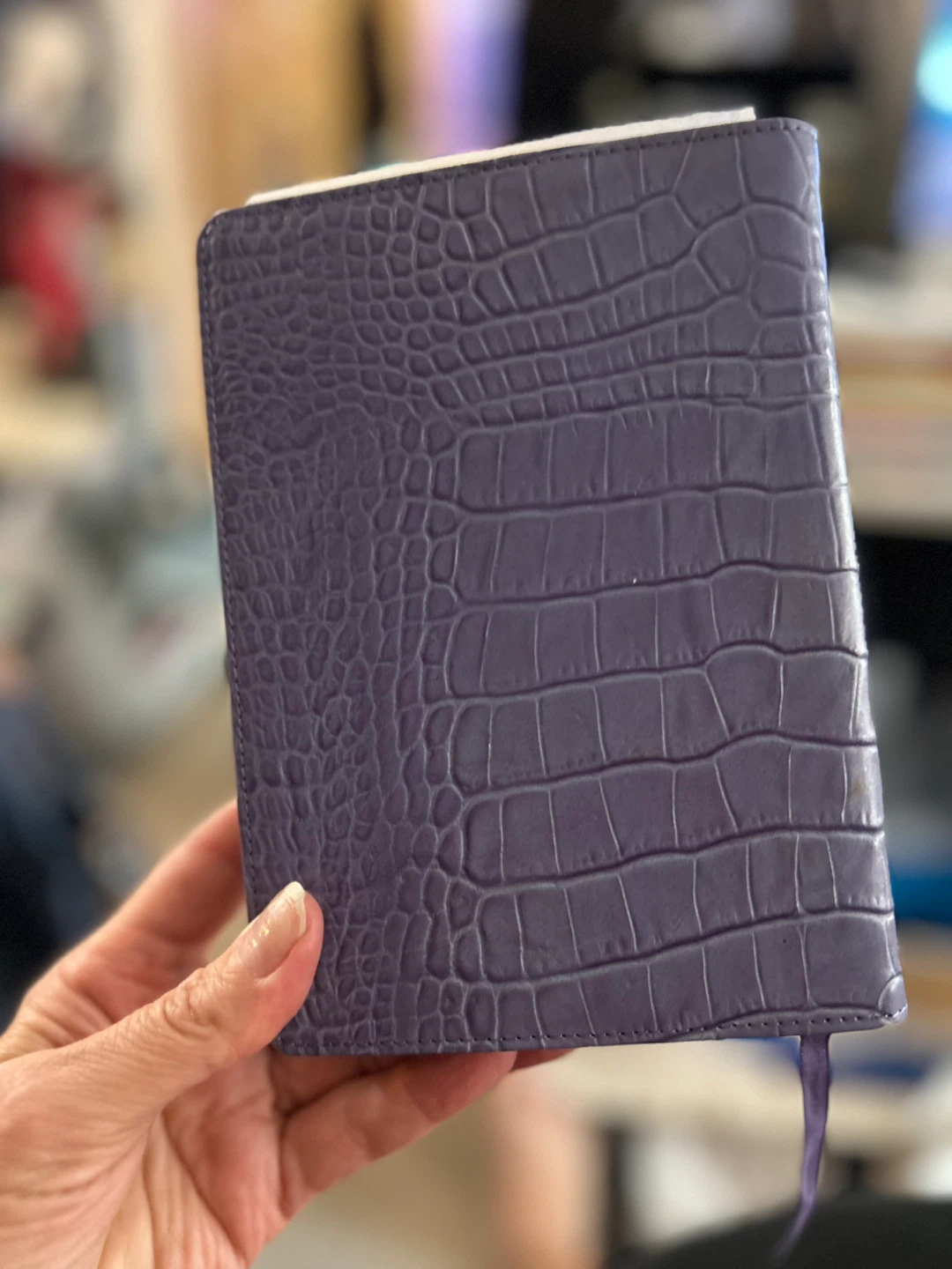 Purple Croc Embossed Journal Notebook - photo 2