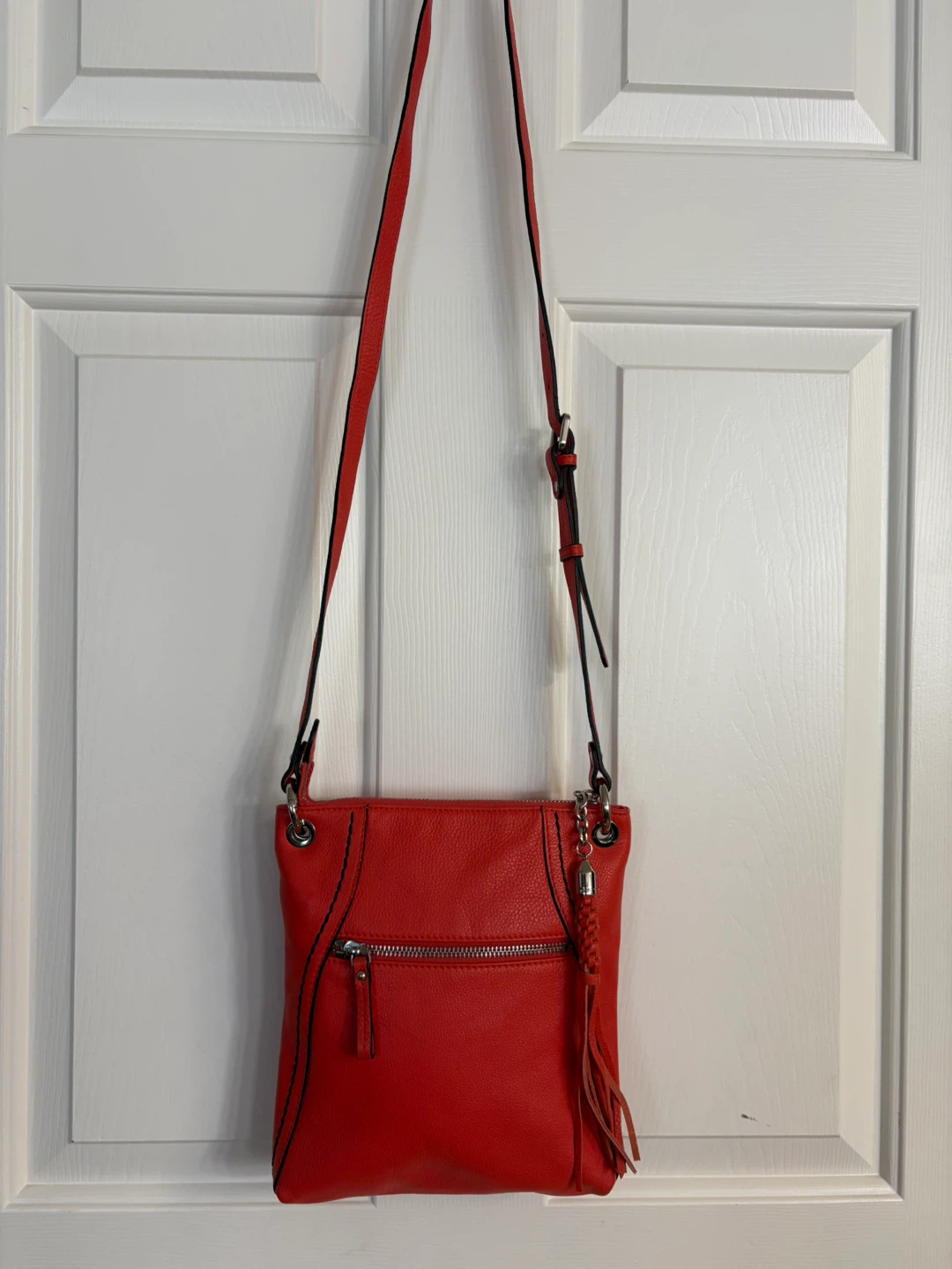 Danier Burnt Orange Leather Crossbody Purse