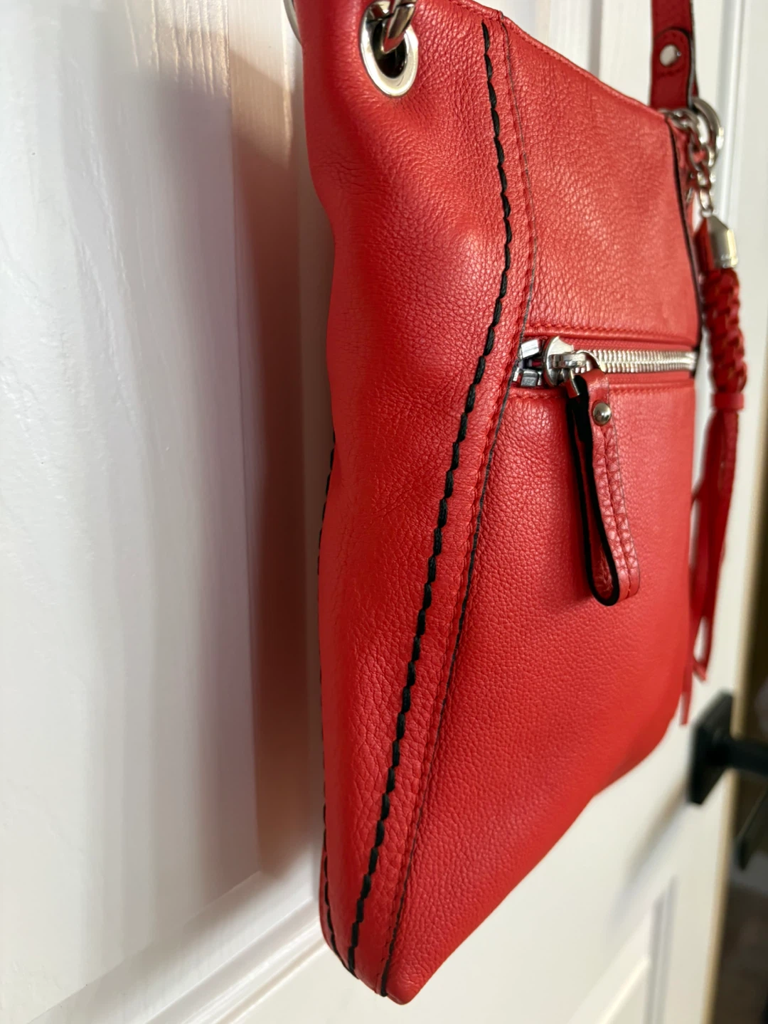Danier Burnt Orange Leather Crossbody Purse - photo 5