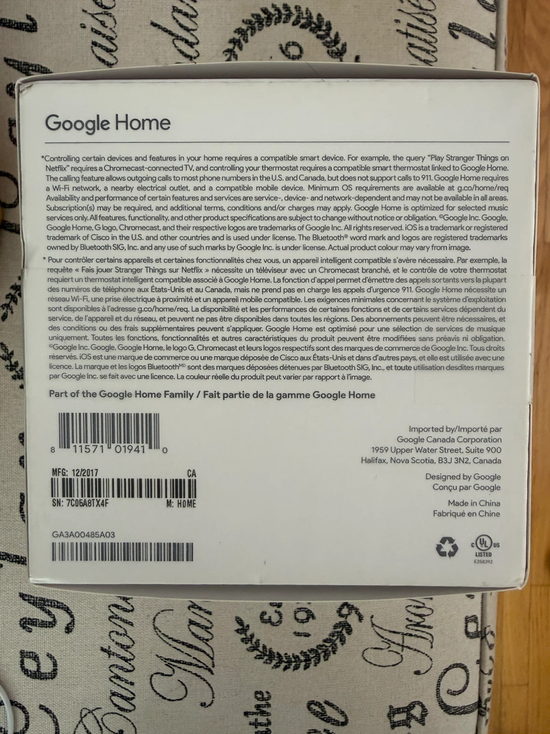 BAND NEW/ SEALED Google Home Smart Speaker (1st Gen) - photo 2
