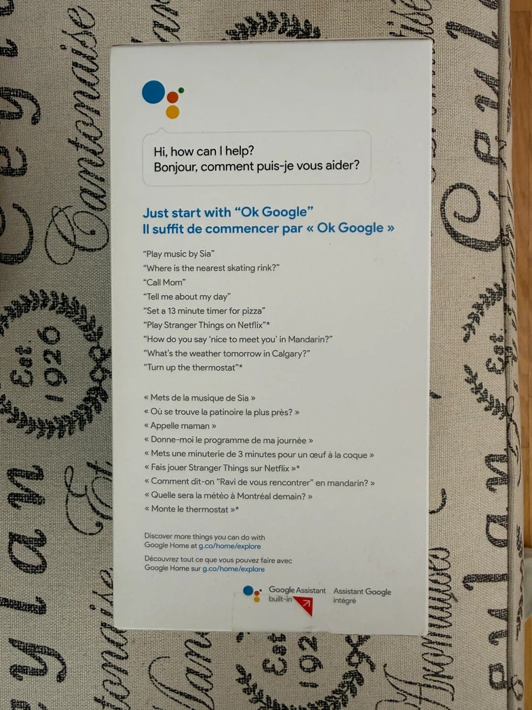 BAND NEW/ SEALED Google Home Smart Speaker (1st Gen) - photo 4