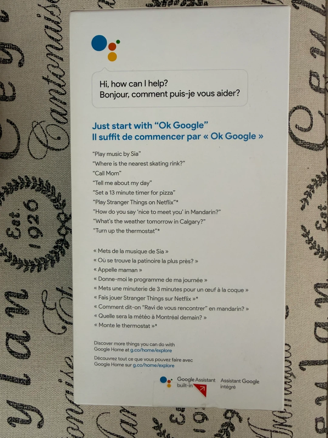 BAND NEW/ SEALED Google Home Smart Speaker (1st Gen) - photo 5