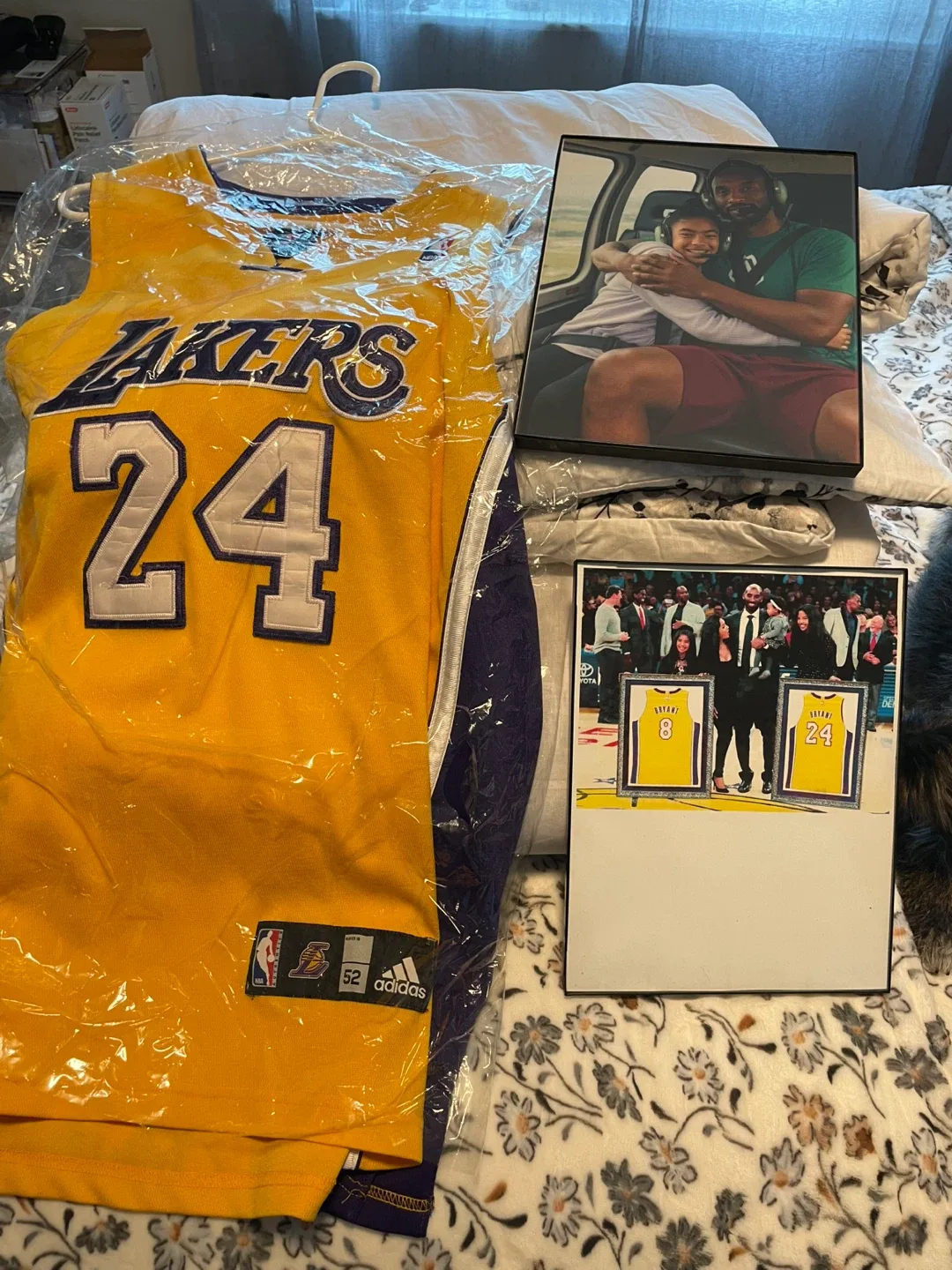 Los Angeles Lakers Kobe Bryant #24 Adidas Jersey Size 52 - photo 3