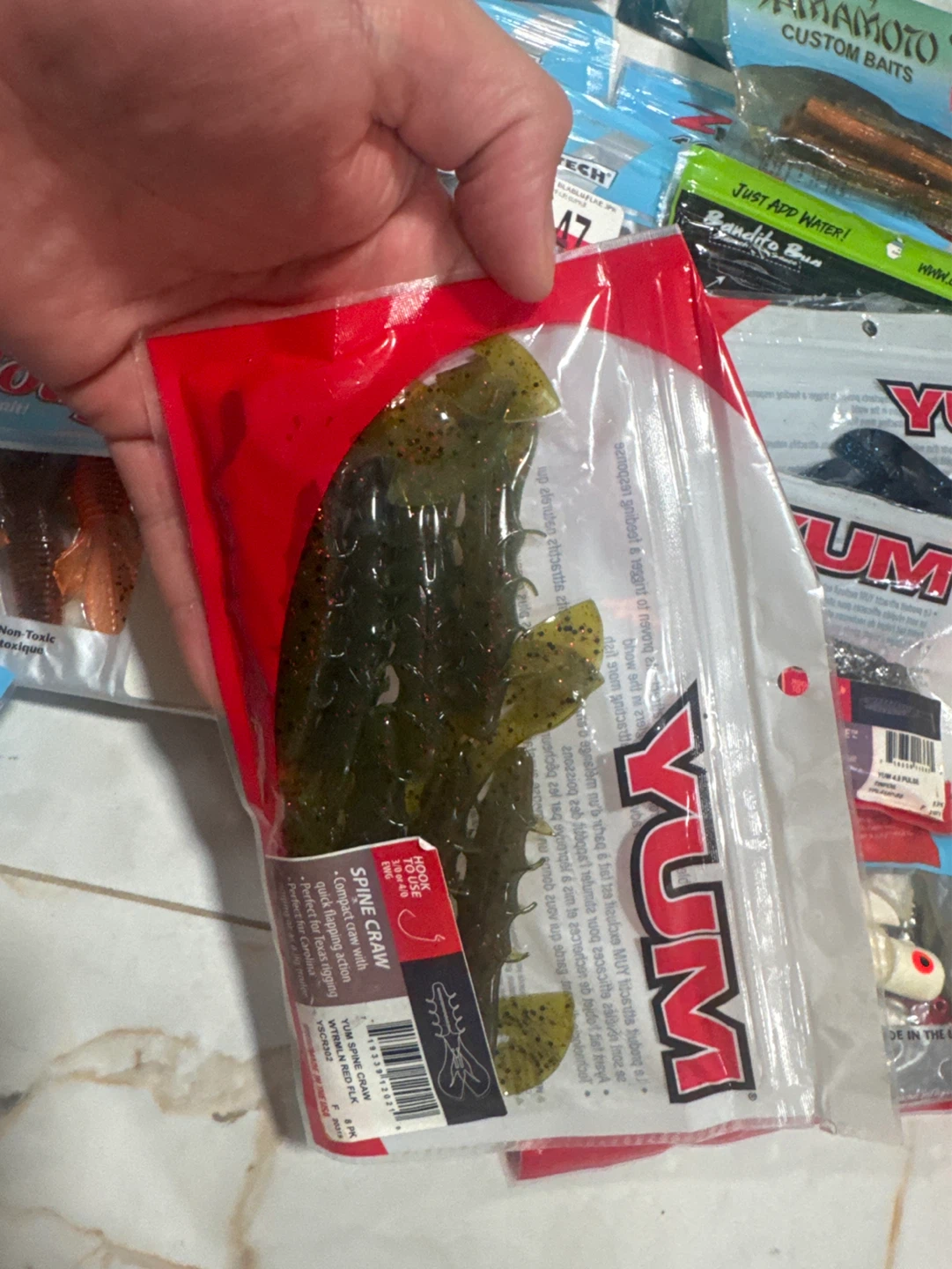 YUM Spine Craw Fishing Bait - photo 4