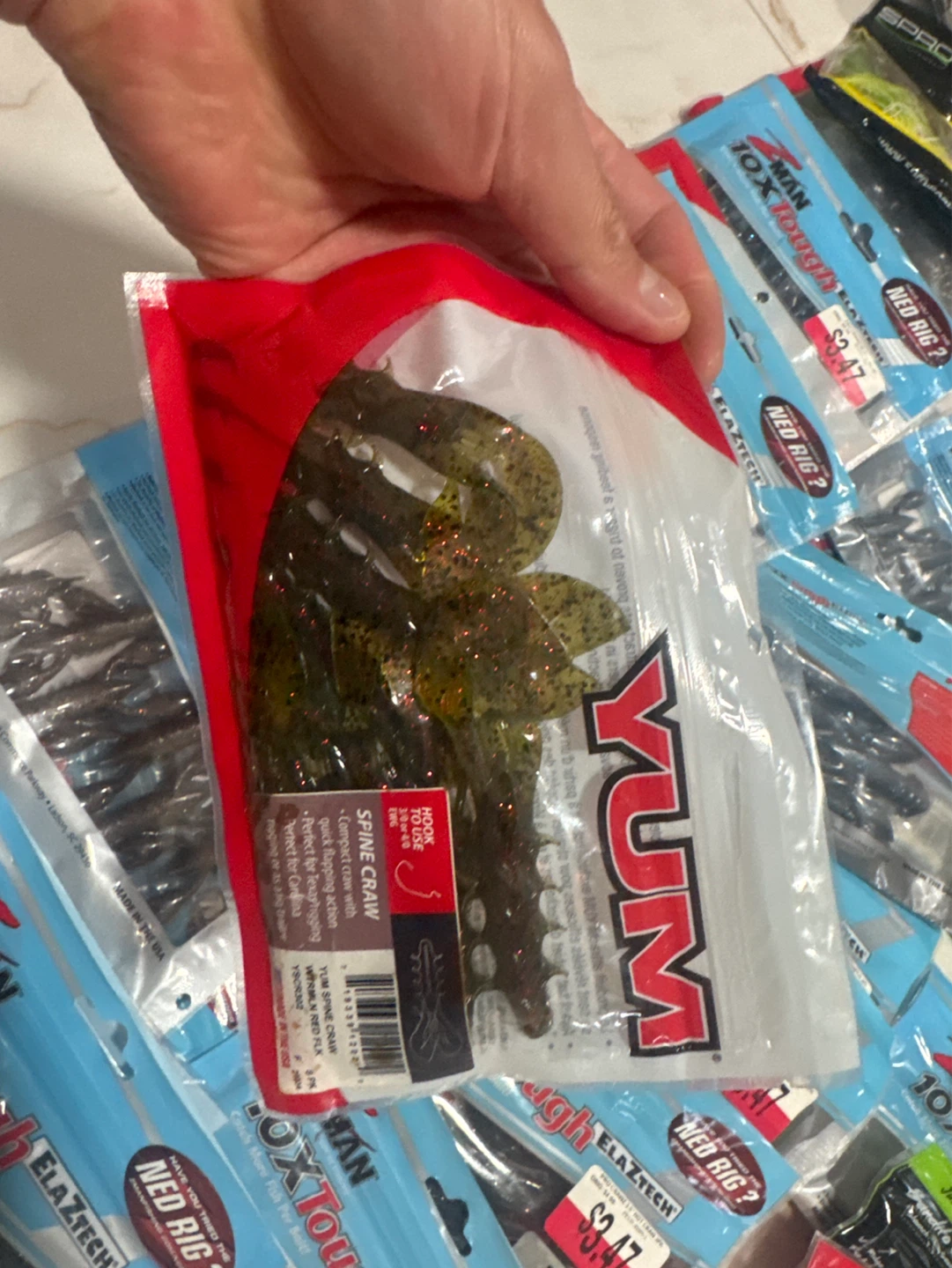 YUM Spine Craw Fishing Bait - photo 2
