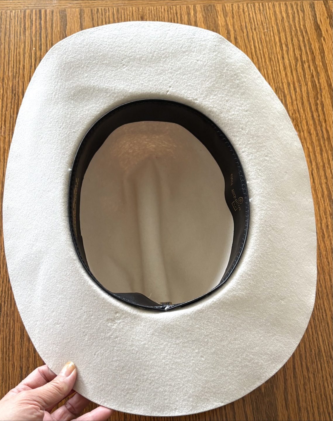 Cream Felt Cowboy Hat with Feather Accent - photo 5