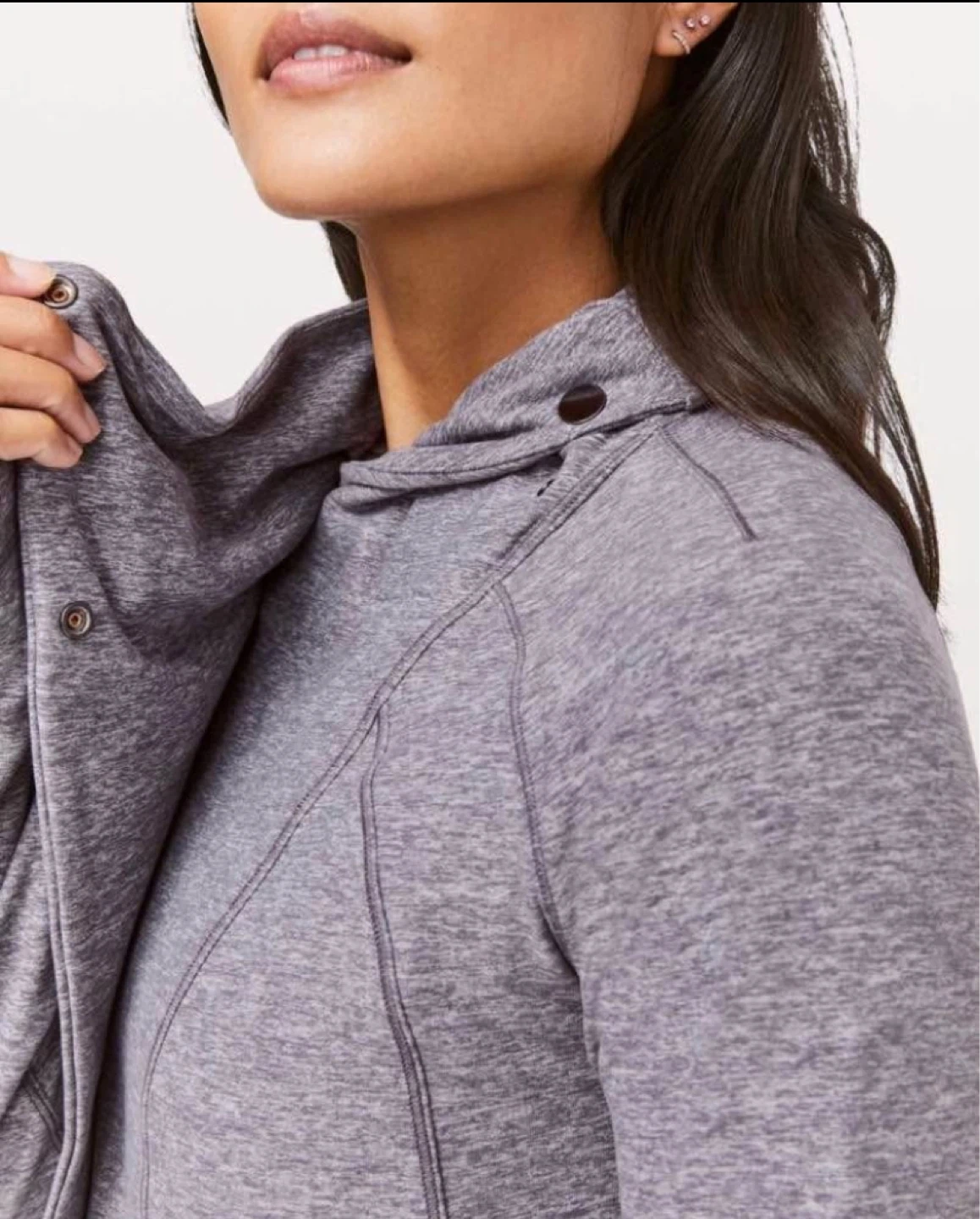 Lululemon Size 4 Rulu Rally Heathered Graphite Purple Yoga Wrap