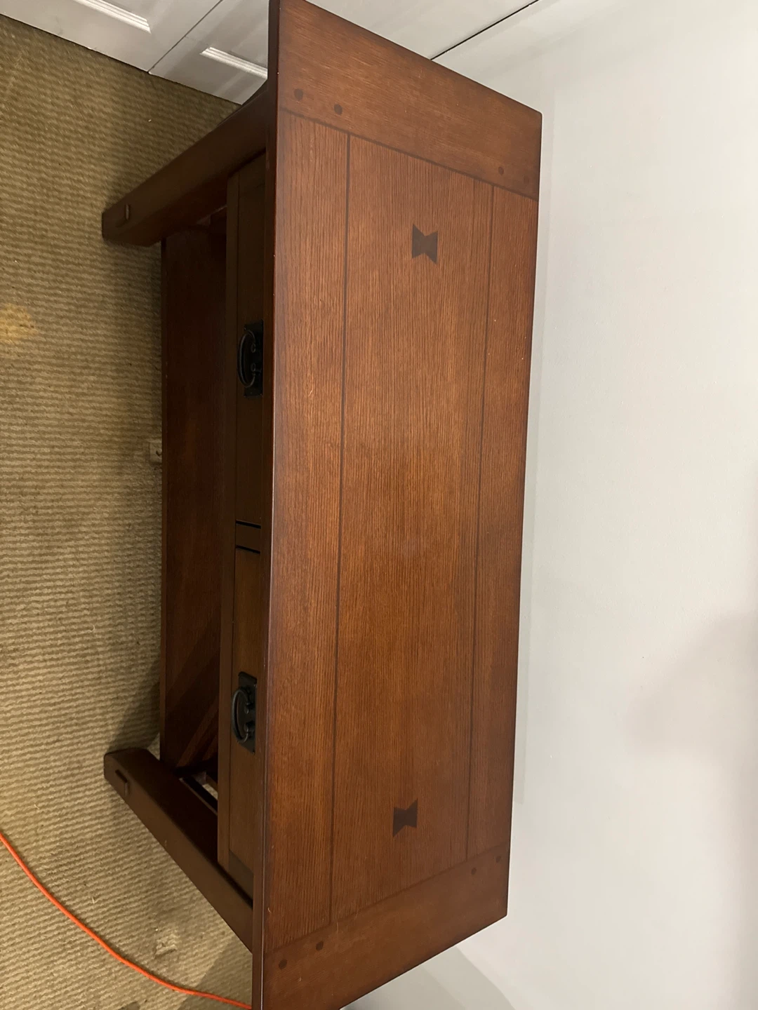 Wooden Console Table with Drawers and Shelf - photo 2