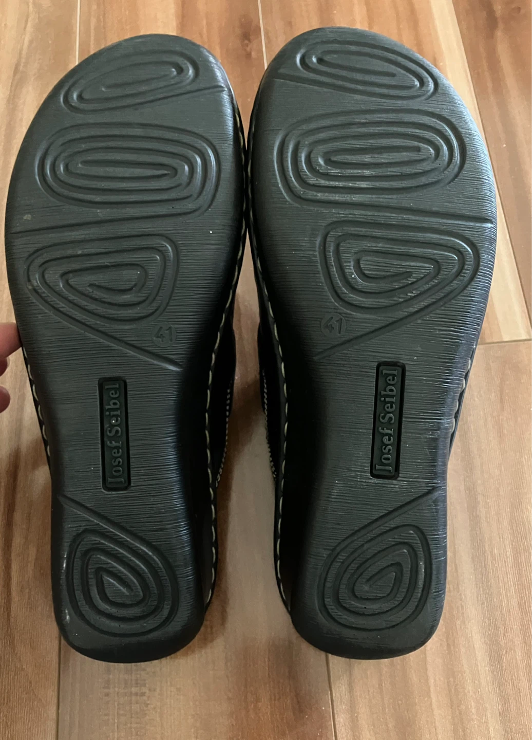 Josef Seibel Black Leather Mules - Size 41 - photo 2
