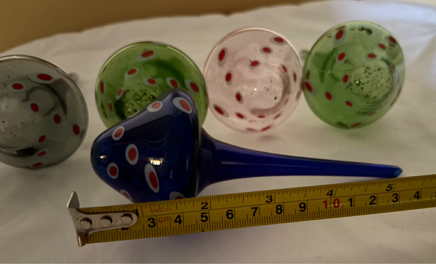 5 Mushroom Plant Watering Spikes - Glass Watering Globes - photo 3