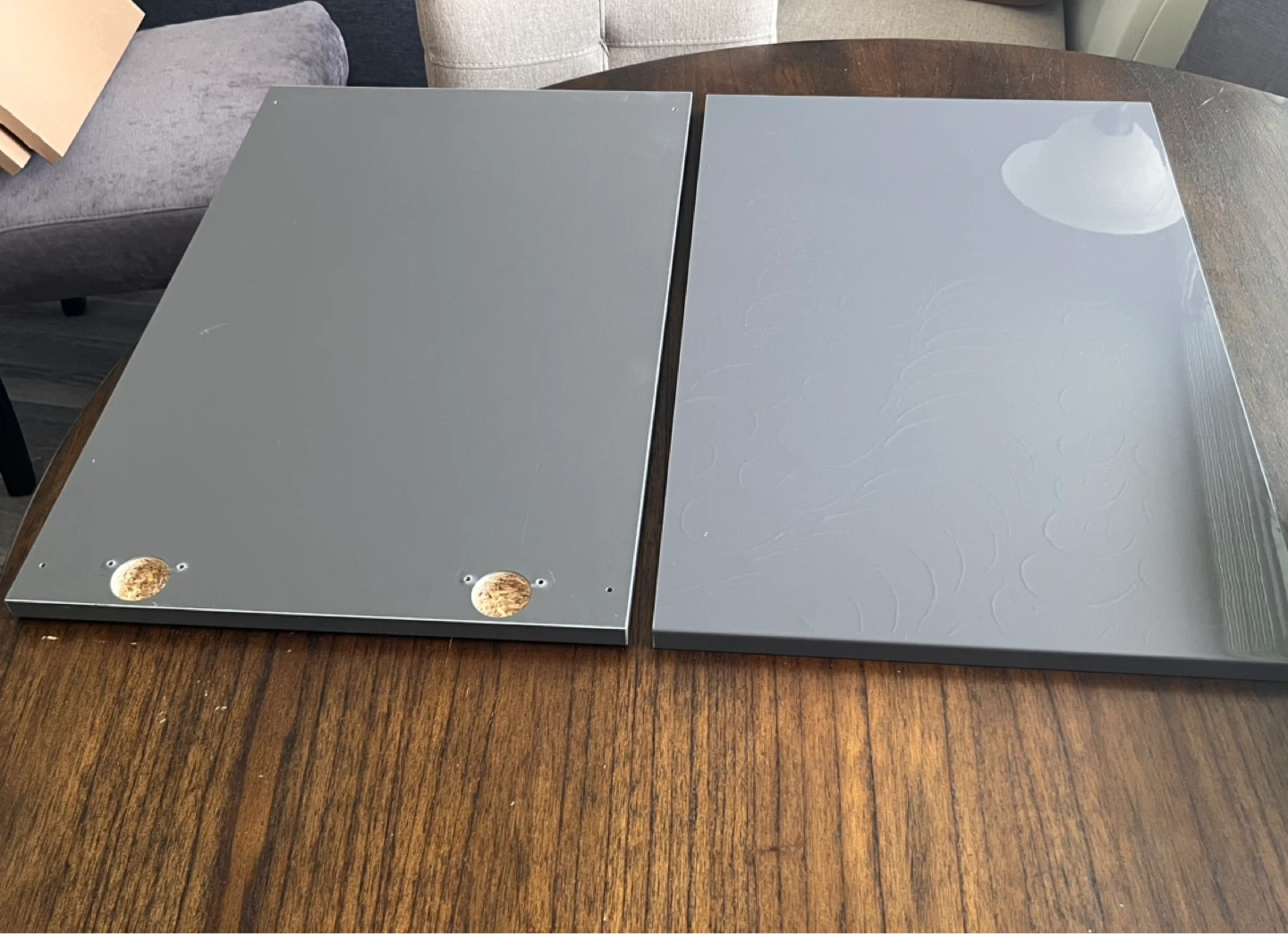 Two (2) IKEA BESTA Selsviken Doors High Gloss Grey 60x38 cm - photo 2