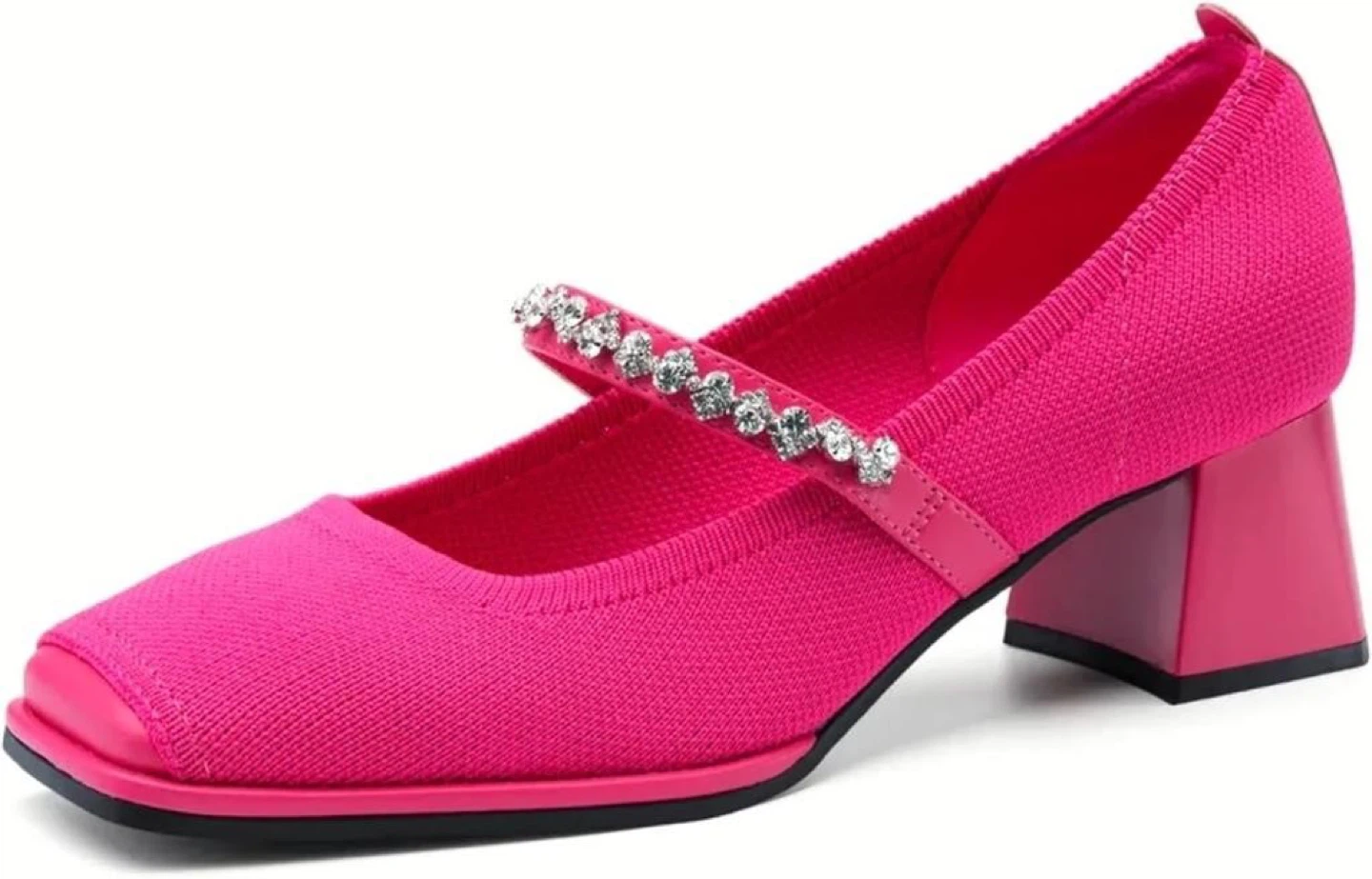 NEWBELLA Women's Pink Mary Jane Heels US 8