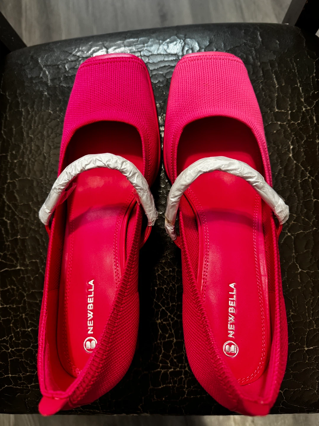 NEWBELLA Women's Pink Mary Jane Heels US 8 - photo 3