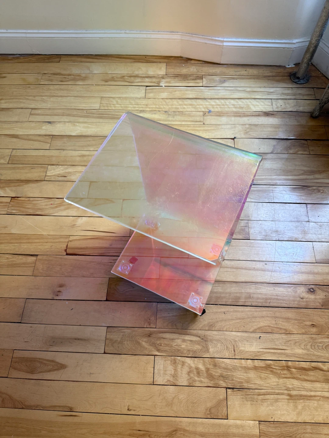 Iridescent Acrylic C-Table Accent Table - photo 2