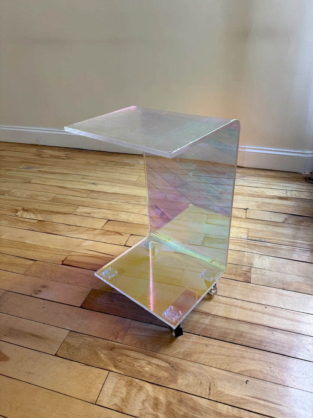 Iridescent Acrylic C-Table Accent Table