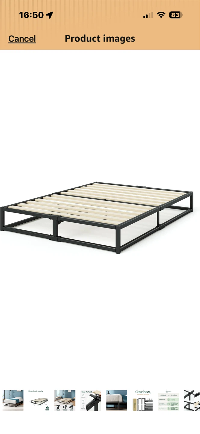 Metal Platform Bed Frame - Twin Size - photo 3