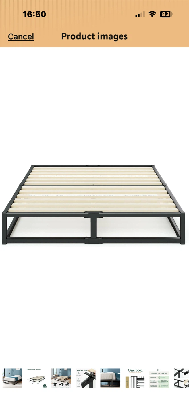 Metal Platform Bed Frame - Twin Size - photo 2