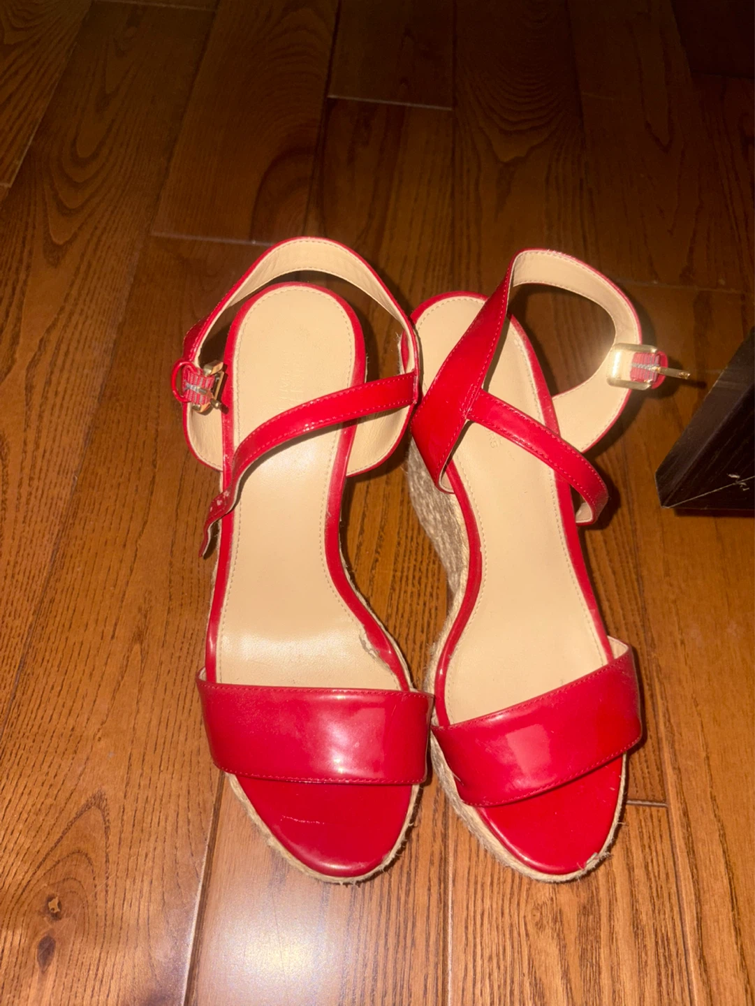 Michael Kors Red Espadrille Wedge Sandals Size 8 - photo 2