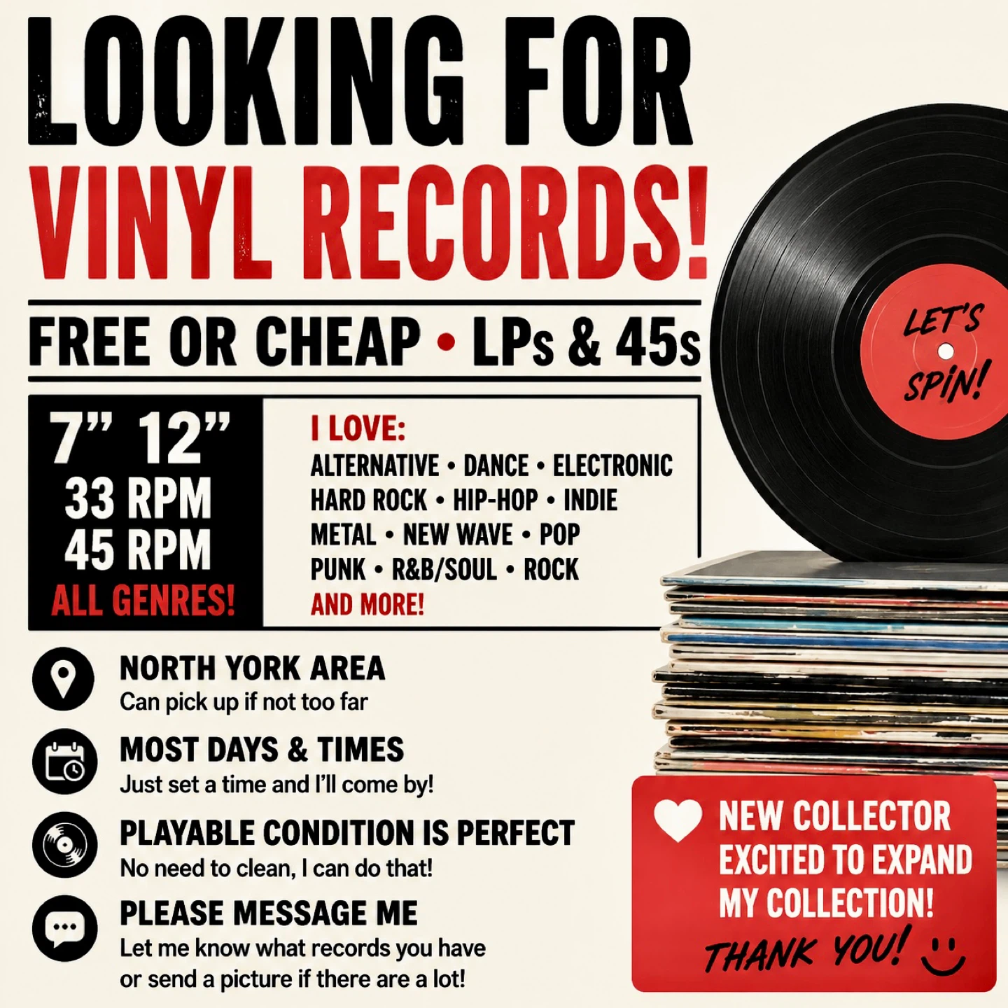 Looking for Free/Cheap Vinyl Records