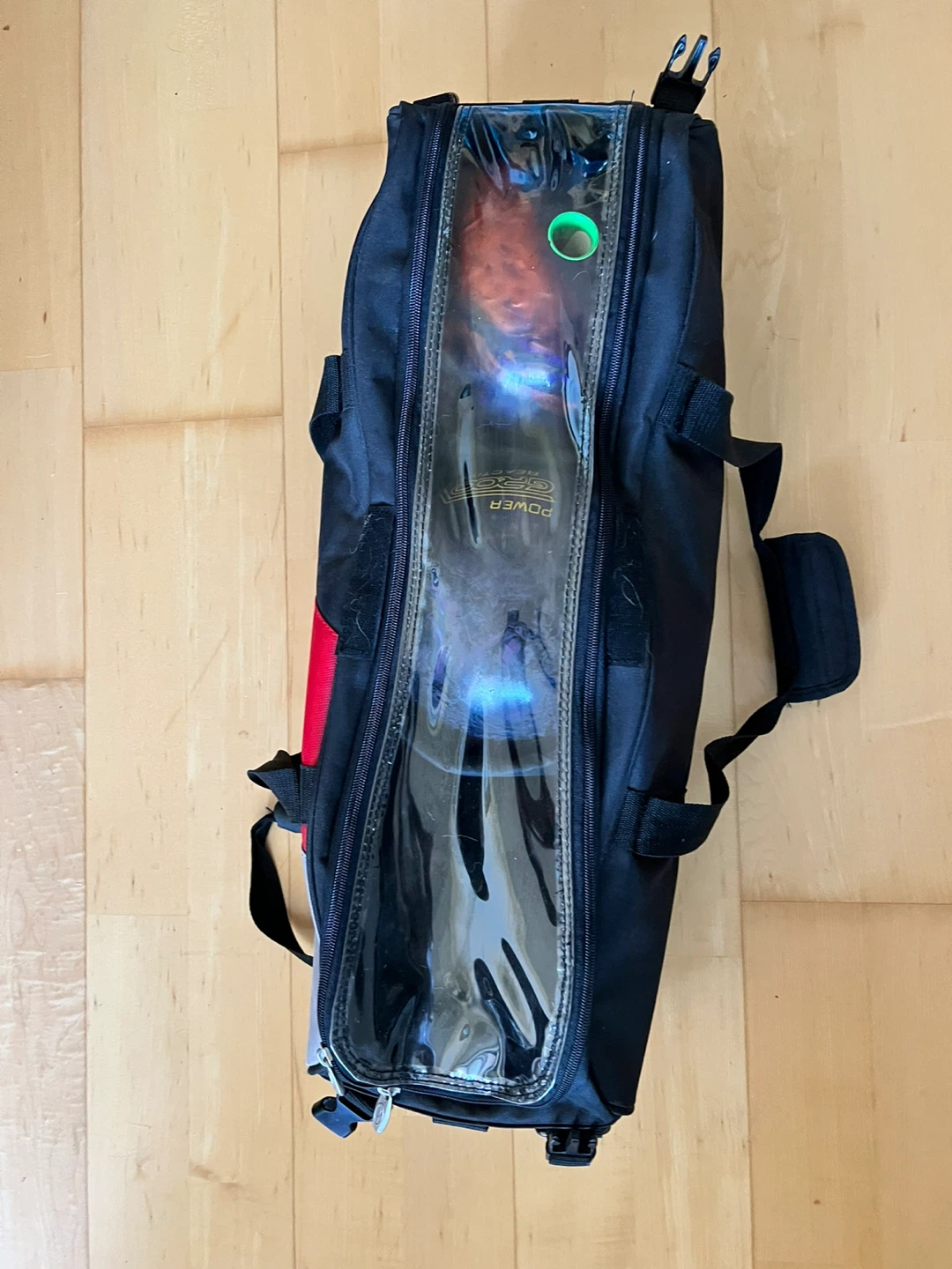 Columbia 300 Black Red Grey Rolling Travelling Bowling Ball Bag - photo 3