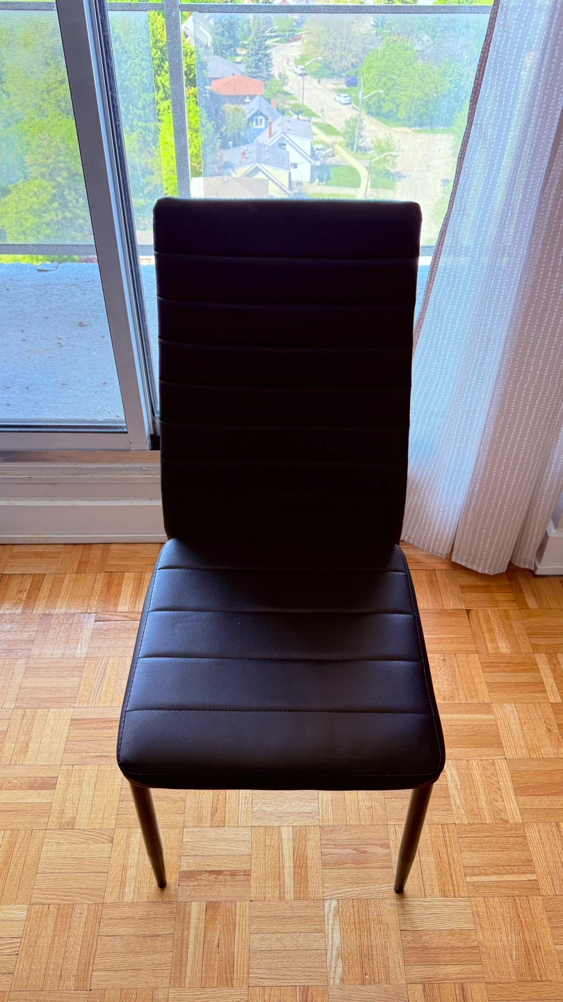 Black Dining Table Set with 4 Chairs (5 Pieces) - photo 5