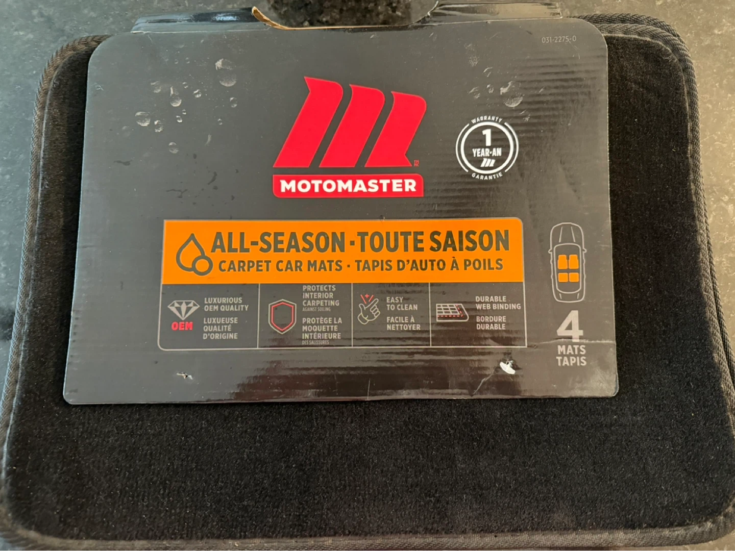 Unused All Season Backseat Carpet Car Mats