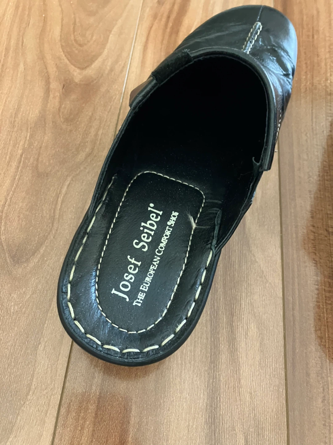 Josef Seibel Black Leather Mules - Size 41 - photo 3