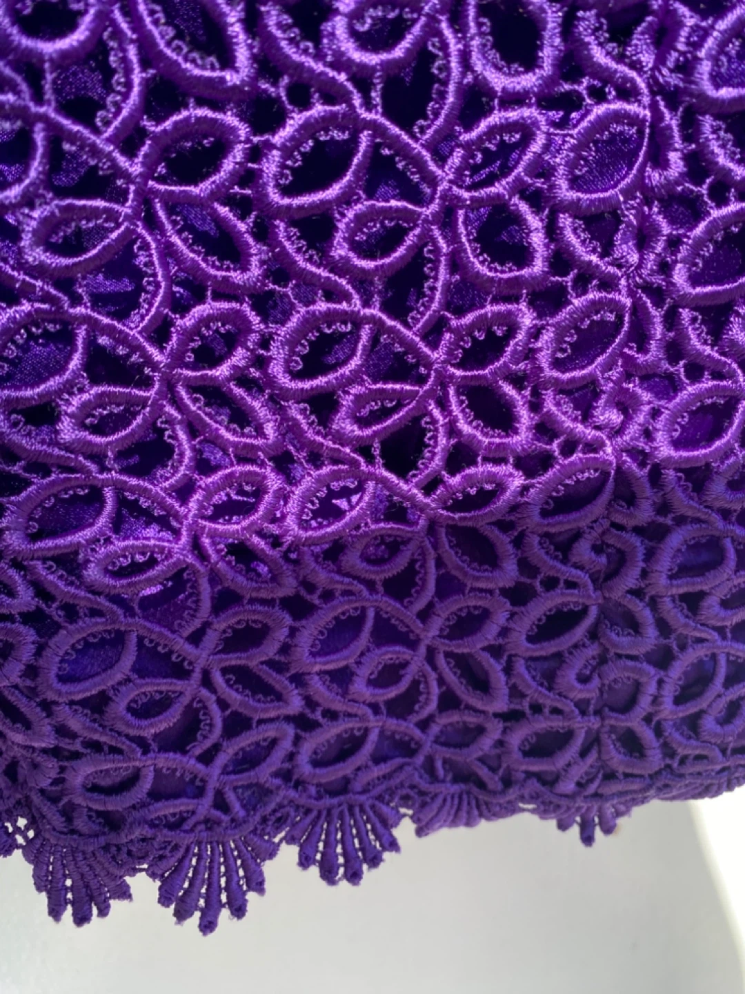 Vintage Purple Lace Dress with Satin Detail - photo 4