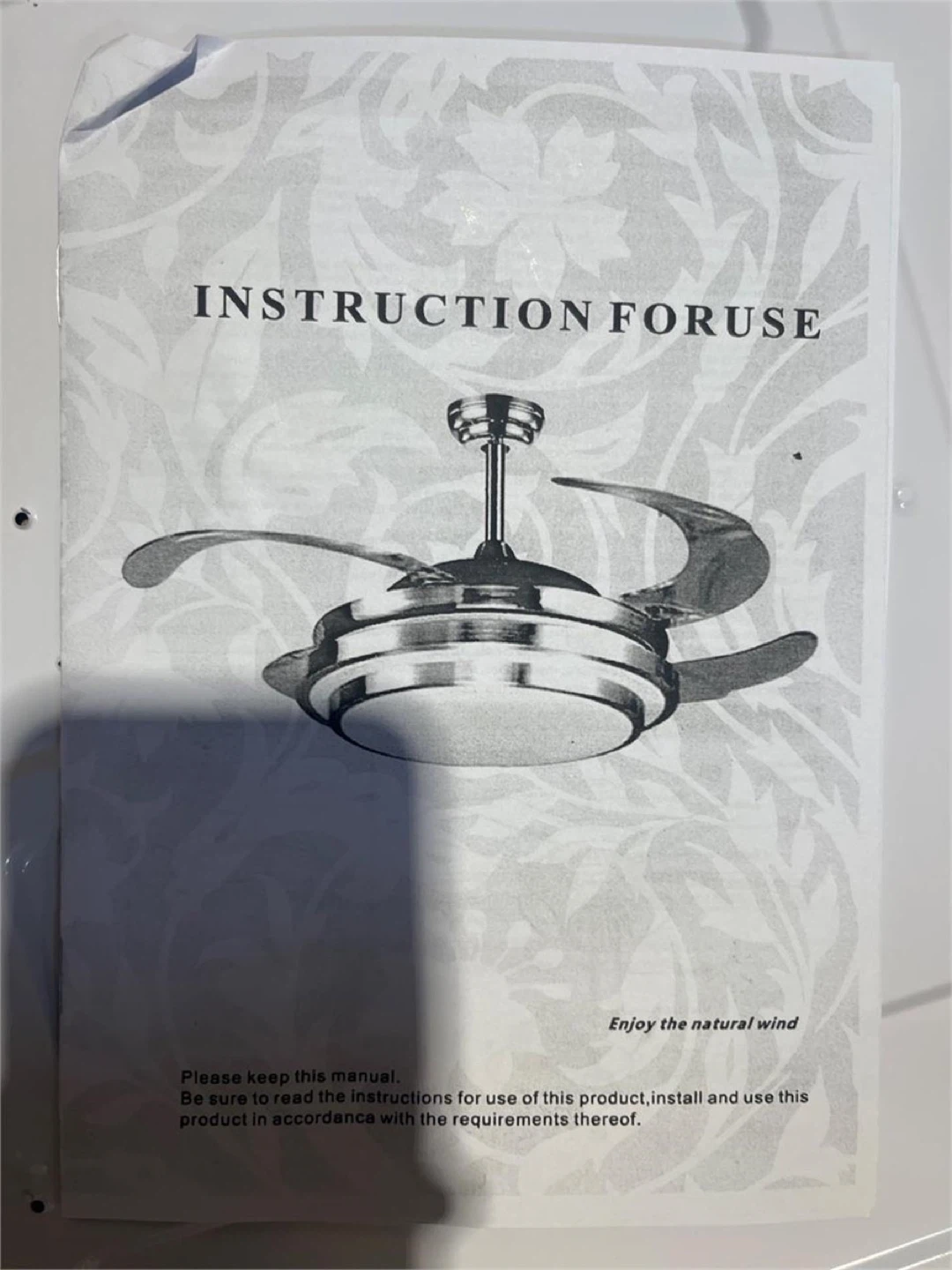 Modern Retractable Ceiling Fan with Light & Remote - photo 3