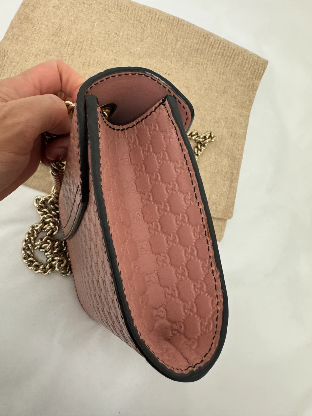 Gucci Pink GG Marmont Shoulder Bag - photo 3