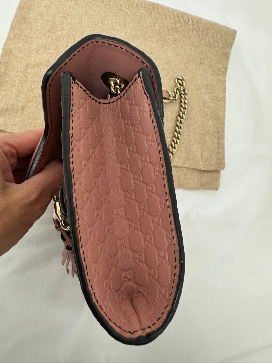 Gucci Pink GG Marmont Shoulder Bag - photo 4