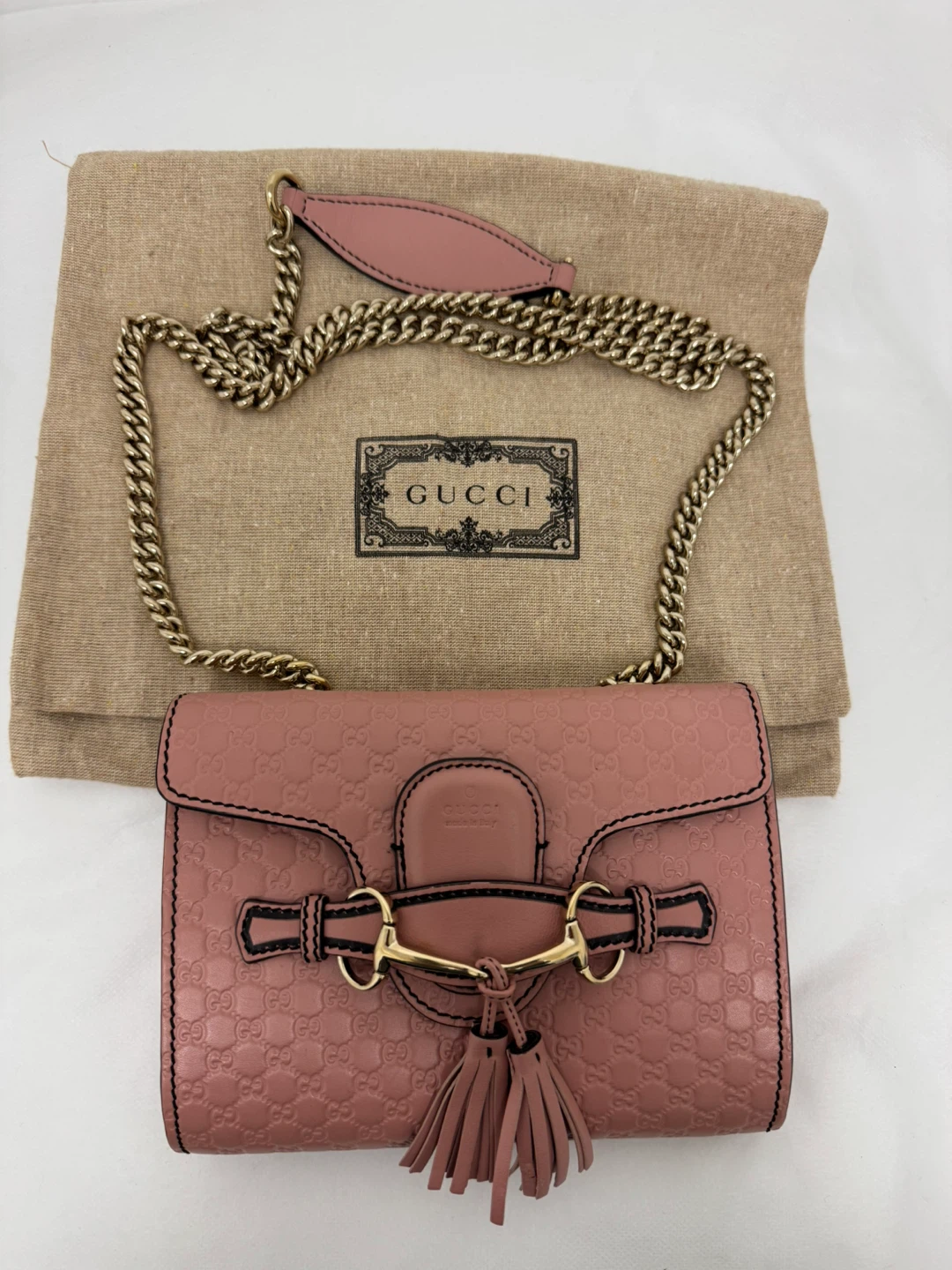 Gucci Pink GG Marmont Shoulder Bag
