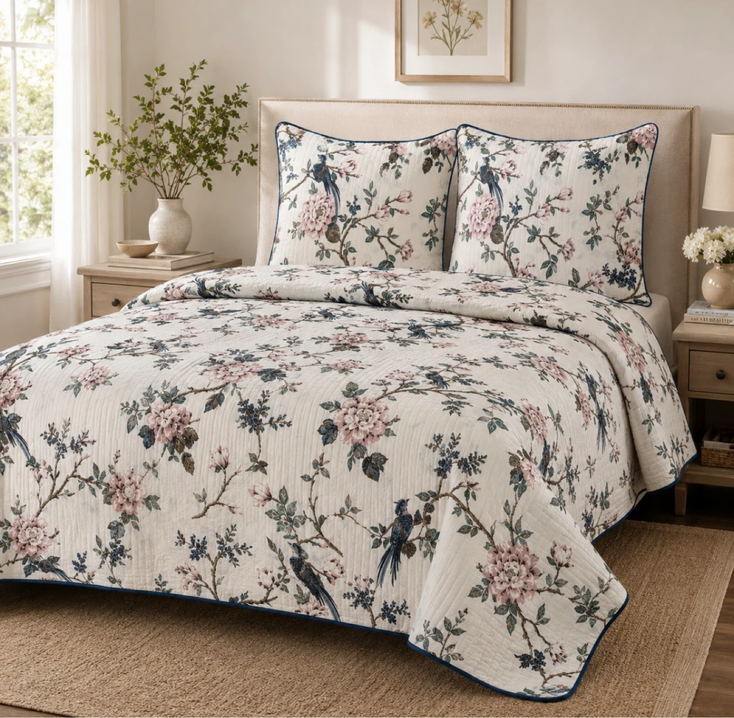 King size cotton bedsheet Pillow Shams